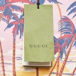 Gucci Sugar Pink Printed Cotton Knit T-Shirt XXS