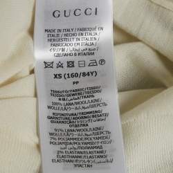 Gucci Cream Horsebit Intarsia Wool Rib Jumper XS