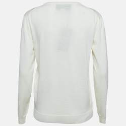 Gucci Cream Horsebit Intarsia Wool Rib Jumper XS