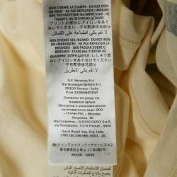 Gucci Cream Tiger Print and Sequined Cotton Oversize T-Shirt S