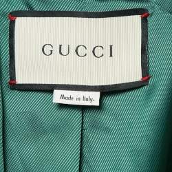 Gucci Dark Amarant Bee Stars Velvet Martingale Coat M