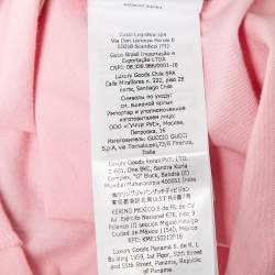 Pre Owned Gucci x Adidas Pink Logo Print Cotton Crop T-Shirt L