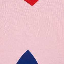 Pre Owned Gucci x Adidas Pink Logo Print Cotton Crop T-Shirt L