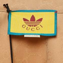 Gucci x Adidas Brown GG and Trefoil Jacquard Button-Up Shirt M