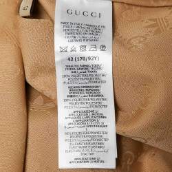 Gucci x Adidas Brown GG and Trefoil Jacquard Button-Up Shirt M