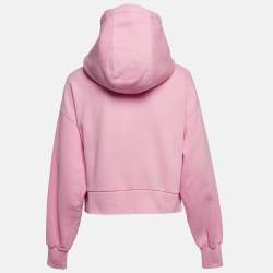 Gucci Pink Embroidered Cotton Sweatshirt Hoodie XS