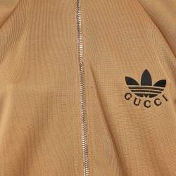 Gucci X Adidas Camel Brown Jersey Zip-Up Sweatshirt Jacket S