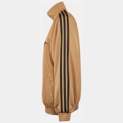 Gucci X Adidas Camel Brown Jersey Zip-Up Sweatshirt Jacket S