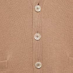 Gucci Camel Brown Cashmere Button Front Cardigan M
