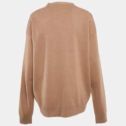 Gucci Camel Brown Cashmere Button Front Cardigan M