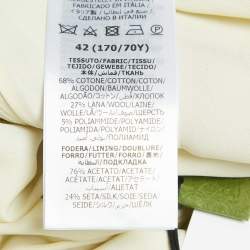 Pre Owned Gucci Multicolor Logo Jacquard Midi Skirt M