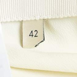 Pre Owned Gucci Multicolor Logo Jacquard Midi Skirt M