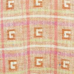 Pre Owned Gucci Multicolor Logo Jacquard Midi Skirt M