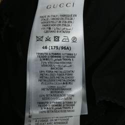 Gucci Metallic Gold Satin Silk and Lame Plisse Harness Detail Gown L