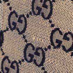 Gucci Beige/Blue GG Linen Blend Blazer M