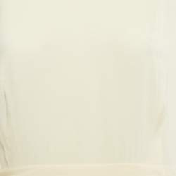 Gucci Cream Silk Drape Detail Mini Dress L 
