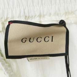 Gucci White Nylon Web Drawstring Waist Shorts S
