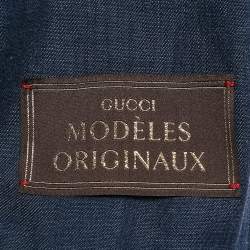 Pre Owned Gucci Blue Denim Culottes Pants XS Waist 25"