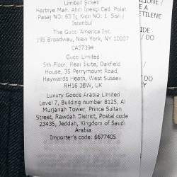 Pre Owned Gucci Blue Denim Culottes Pants XS Waist 25"