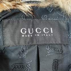 Gucci Brown Real Fur Hooded Coat XXXL