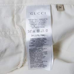 Gucci White Denim Jacket and Jeans Set L Waist 34"