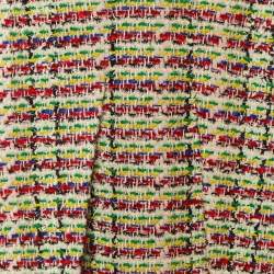 Gucci Multicolor Tweed Horsebit Detail Mini Skirt XS