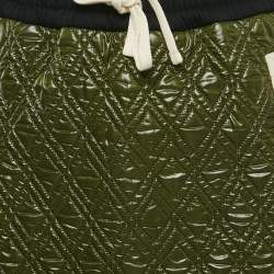 Gucci Green Nylon Quilted Mini Skirt XS