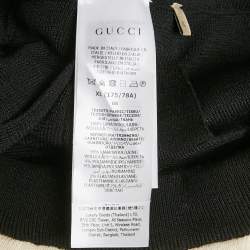 Gucci Black/White Wool Knit Pleated Two-Toned Midi Skirt XL