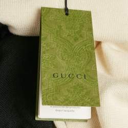 Gucci Black/White Wool Knit Pleated Two-Toned Midi Skirt XL