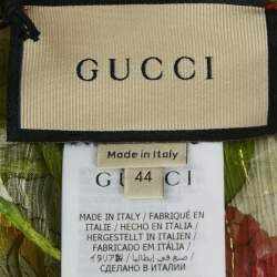 Gucci Green Tropical Print Lurex Silk Zaixi Dress M