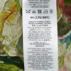 Gucci Green Tropical Print Lurex Silk Zaixi Dress M