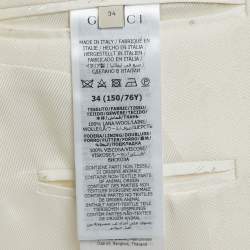 Gucci Off White GG Wool Jacquard Blazer XXS