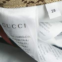 Pre Owned Gucci Blue Denim GG Jacquard Waist Detail Low Waist Jeans M Waist 28"
