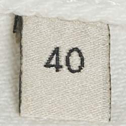 Pre Owned Gucci White Denim Horse Bit Detail Mini Skirt S