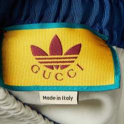 Gucci x Adidas White Jersey Striped Track Pants S