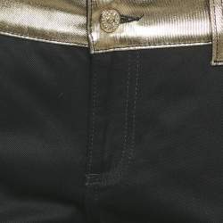 Gucci Black Denim Gold Print Skinny Jeans M Waist 32"