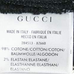 Gucci Black Denim Gold Print Skinny Jeans M Waist 32"