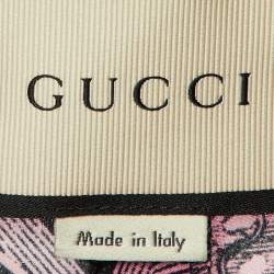 Gucci Pink Printed Silk Flared Trousers S