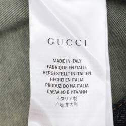 Pre Owned بنطلون جينز غوتشي واسع بحار دنيم أزرق باهت متوسط