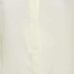 Gucci Cream Chiffon Plisse Sleeve Blouse M