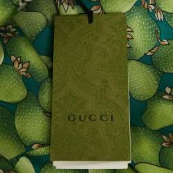 Pre Owned Gucci Green Strawberries Silk Short Sleeve Shirt S