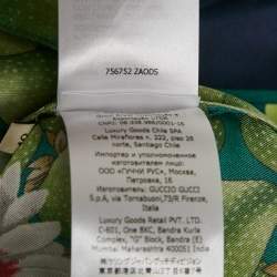 Pre Owned Gucci Green Strawberries Silk Short Sleeve Shirt S