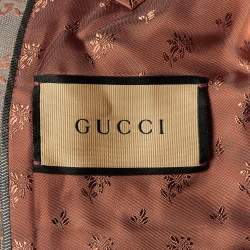 Gucci Coral Pink/Grey GG Jacquard Double Breasted Blazer M