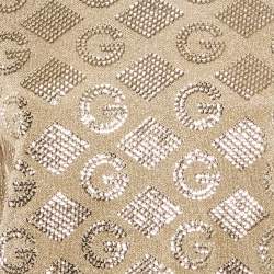 Gucci Gold Sequined Lurex Knit Long Sleeve Top M