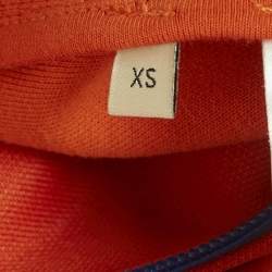 Pre Owned Gucci x Adidas Orange Jersey Zip-Up Jacket XS