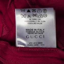 Pre Owned Gucci Raspberry Pink Wool Flared Trousers S