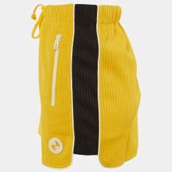 Pre Owned Gucci Yellow Ribbed Knit Mini Skirt L