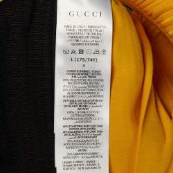 Pre Owned Gucci Yellow Ribbed Knit Mini Skirt L