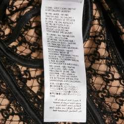 مملوكة مسبقًا Gucci Black GG Lace and Satin Corset Top XXS