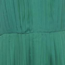 مملوكة مسبقًا Gucci Green Silk Plisse Maxi Dress M